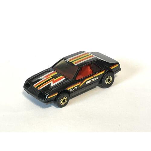 Hot Wheels 1979 Ford Mustang Svo Black Loose Fox Body w/ Gold Hot Ones