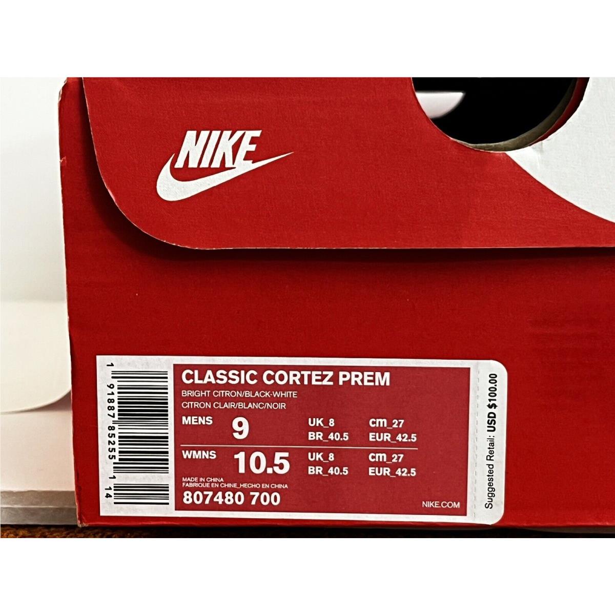 Nike cortez bright citron store