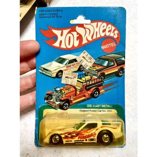Vintage 1977 Hot Wheels Firebird Fireball Funny Car Dragster Blister Crack