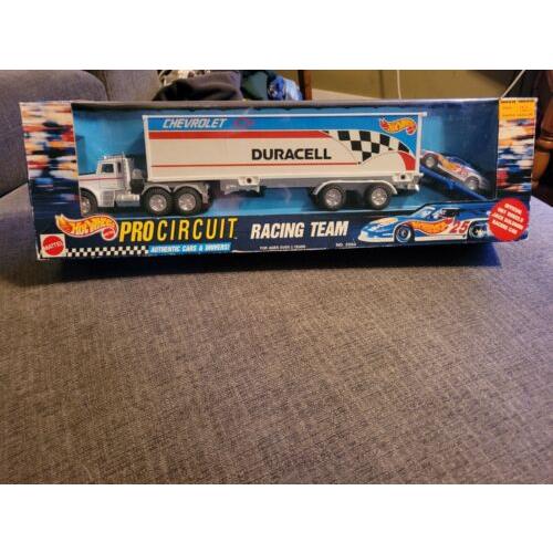 Hot Wheels 1992 Pro Circuit Racing Team Semi Truck Trailer Camaro Boxed