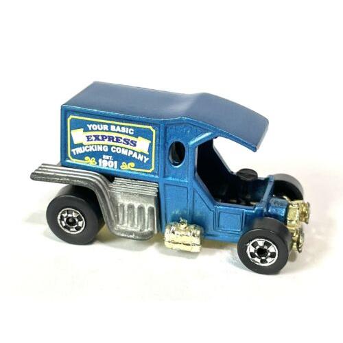 Custom Hot Wheels T-totaller Express Trucking Vintage 1976. Metallic Blue