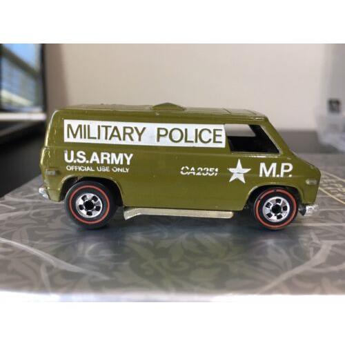 1974 Hot Wheels Red Line Flying Colors Olive U.s. Army Military Police Super Van