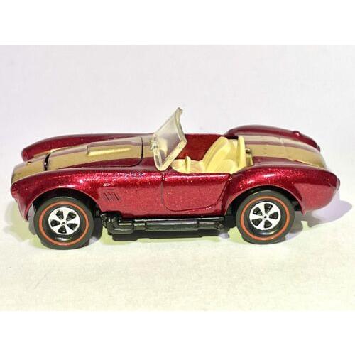 Hot Wheels Classic Cobra Red - Custom Made - Redline - Metallic Red Gold