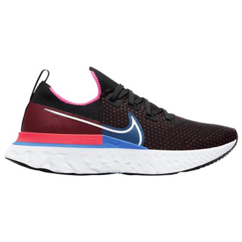 Nike React Infinity Run FK Flyknit Size 6.5 Black White Red Blue CD4371-005 - Black