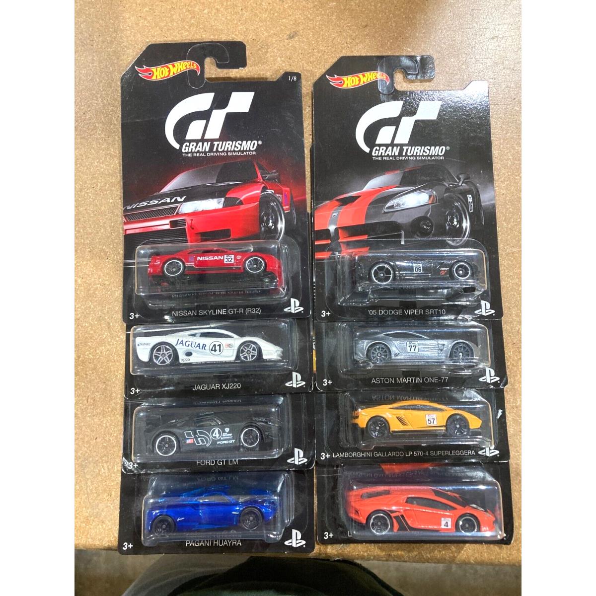 Hot Wheels Gran Turismo Walmart Full Series-5 with Cracked Case