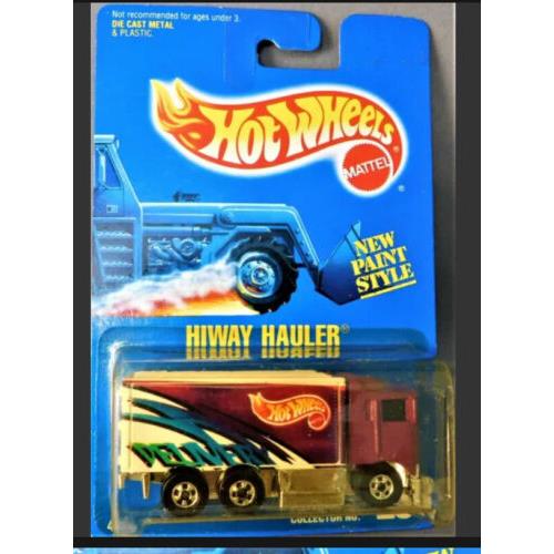 Old Hotwheels From 1991 ON The All Blue Card 238 The Hiway Hauler