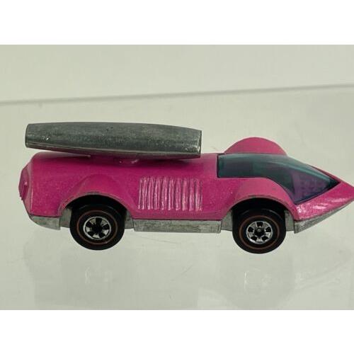 Rocket-bye-baby Pink Enamel Vtg. 1973 Shell Promo Hot Wheels Redline