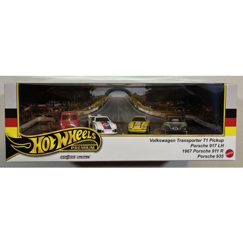 2024 Hotwheels Diorama Garage Box Set German Racers -vw T1 Porsche