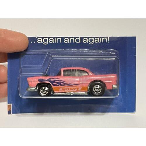 Vintage 1987 Hot Wheels Color Racers Mint On Cut Card 55 Chevy