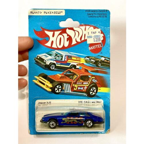 Vintage Hot Wheels 1977 Jaguar Xjs Model Dark Blue Mint ON Card