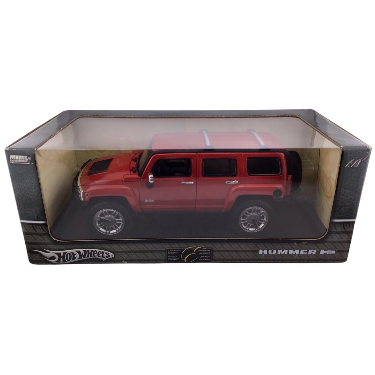 Hot Wheels Die-cast Metal Collection Red Hummer H3 1:18 Scale Fast