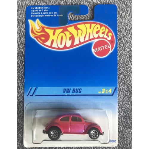 Hot Wheels VW Bug Volkswagen Beetle Vintage 1994 Rare Blue Card 1:64