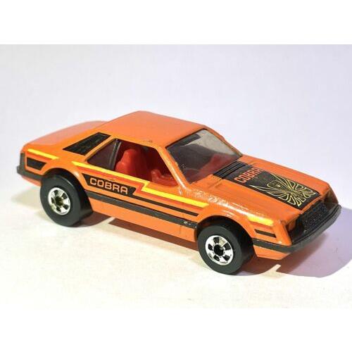 Vintage 1979 Hot Wheels Turbo Mustang Cobra Rare Orange