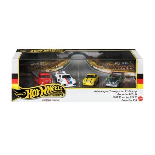 2024 Hot Wheels Premium Diorama Garage Box Set German Racers -vw T1 Porsche