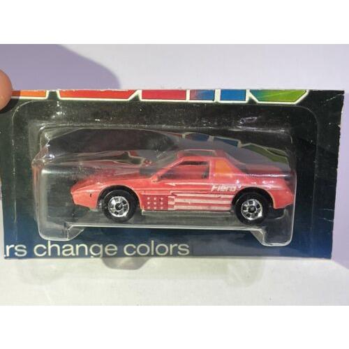 Vintage 1987 Hot Wheels Color Racers Mint On Cut Card Fiero