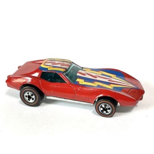 Vintage Hot Wheels Redline Mattel Flying Colors 1975 Corvette Stingray