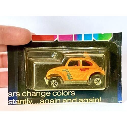 Vintage 1987 Hot Wheels Color Racers Mint On Cut Card VW Baja Bug Wow