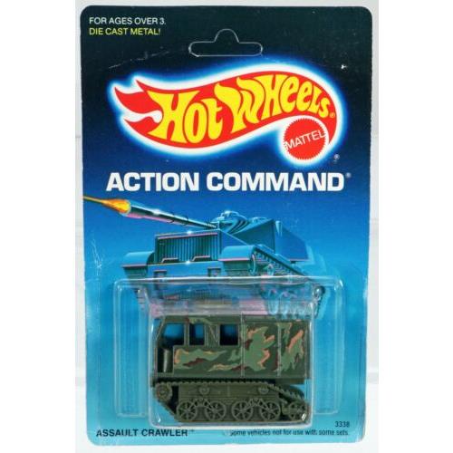Hot Wheels Assault Crawler Action Command Series 3338 Nrfp 1988 Olive 1:64