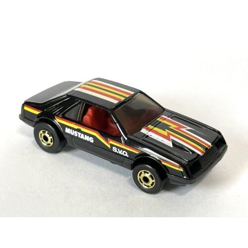 Hot Wheels 1979 Ford Mustang Svo Black Fox Body w/ Gold Hot Ones Blister Pulled
