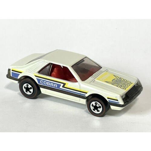 Custom Made 1979 Hot Wheels Turbo Mustang Cobra Redline Gloss Racing White
