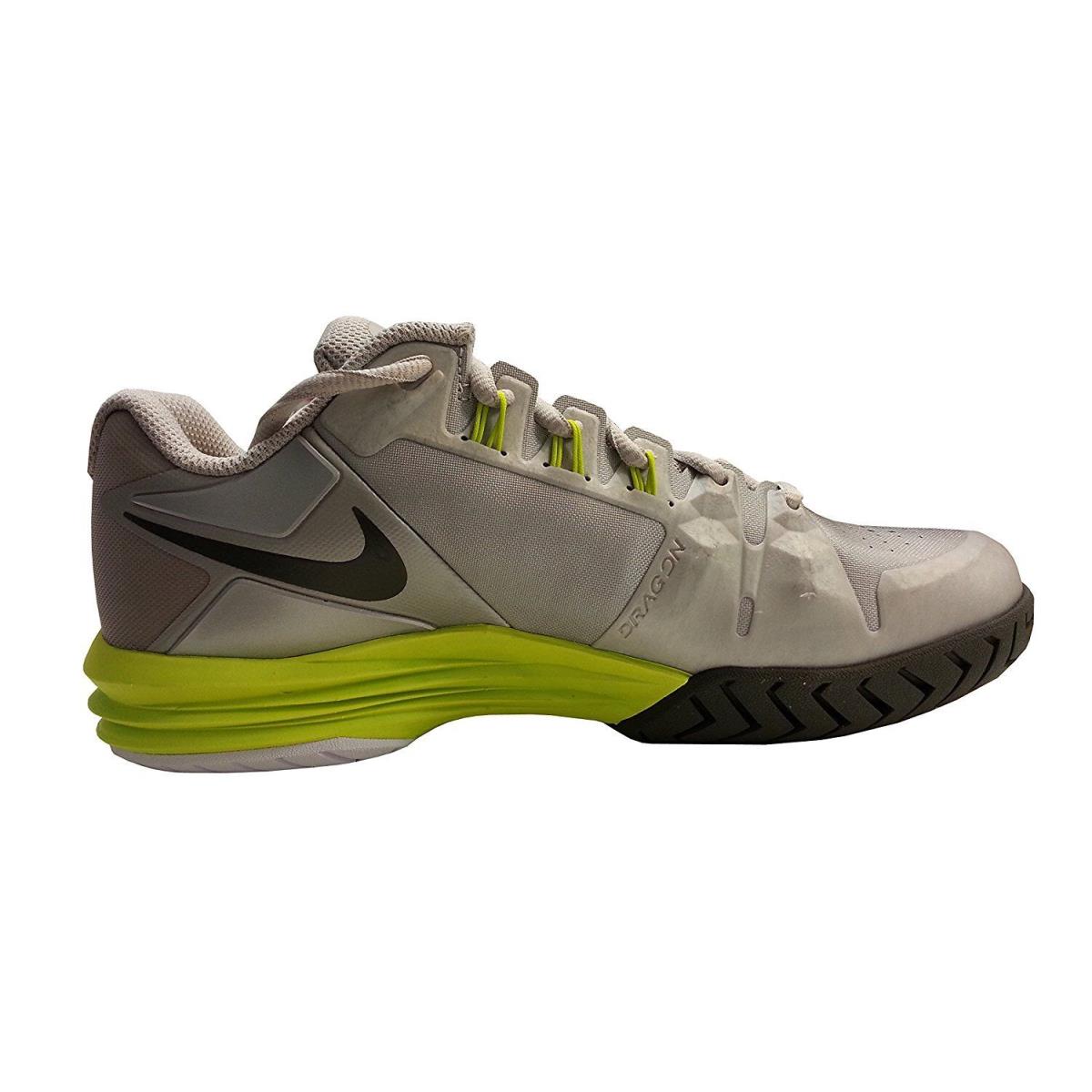 Nike Women`s Lunar Ballistec 631648-903 Metallic/grey/venom Green Sz 9 - Gray