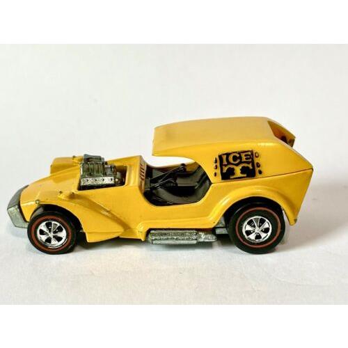 Ultra Rare Hot Wheels Redline 1969 Ice `t` Enamel Yellow - Very Very Nice