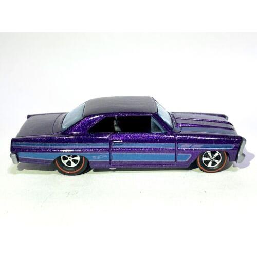 Hot Wheels Custom Made Redline 1966 Chevy Nova Metallic Purple