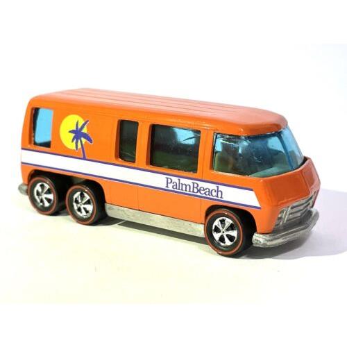 Hot Wheels Gmc Motorhome - Palm Beach 1977 Orange - Custom Made Redline