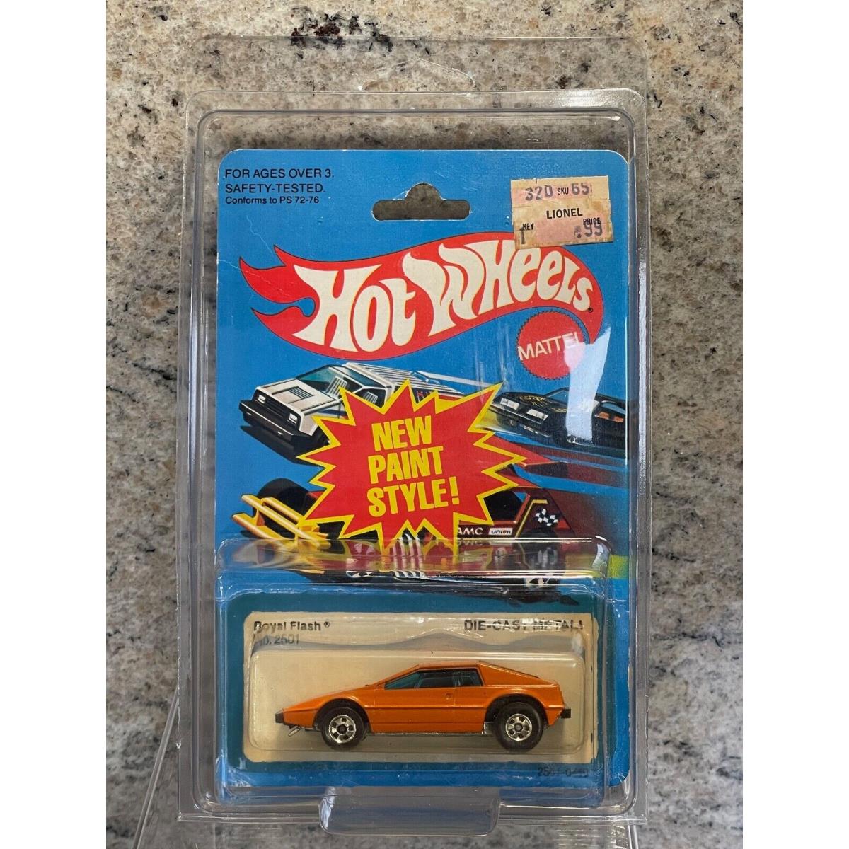 Vintage 80`s Hot Wheels Sports Car - Royal Flash - 2501 - Orange w/ 33