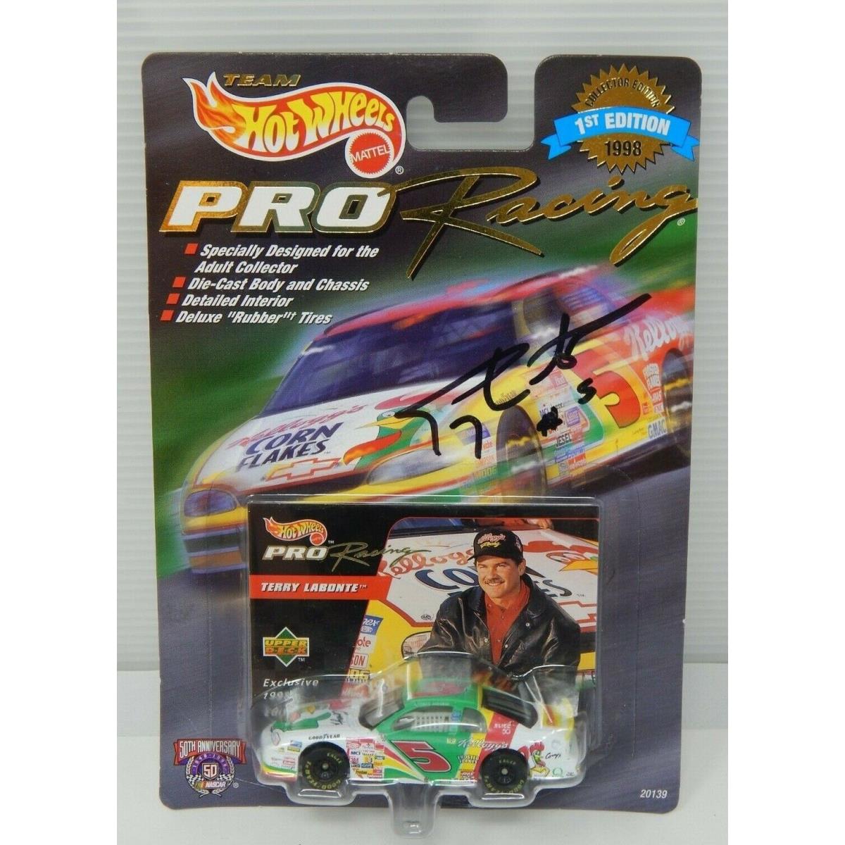 Hot Wheels Pro Racing 1998 Terry Labonte Signed
