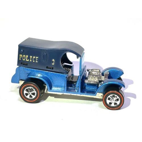 Hot Wheels Custom Made Police 3 Paddy Wagon - Metallic Blue Paint