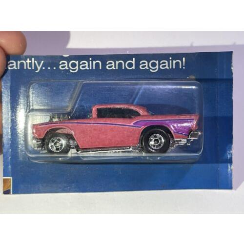 Vintage 1987 Hot Wheels Color Racers Pink `57 Chevy Htf Loose 1:64 D1