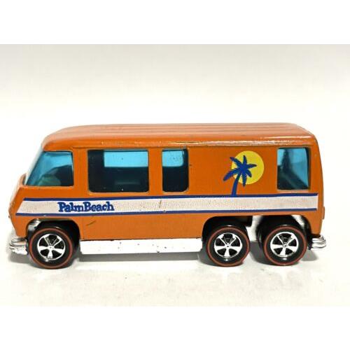 Hot Wheels Gmc Motorhome - Palm Beach 1977 Orange - Custom Redline Mint