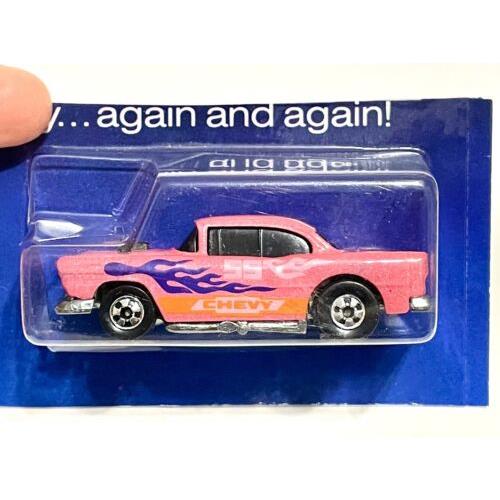 Vintage 1987 Hot Wheels Color Racers Mint On Cut Card 55 Chevy