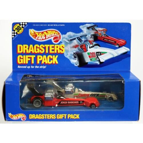 Hot Wheels Dragsters Castrol Gtx Jolly Rancher Gift Pack 7449 Nrfp 1990 1:64