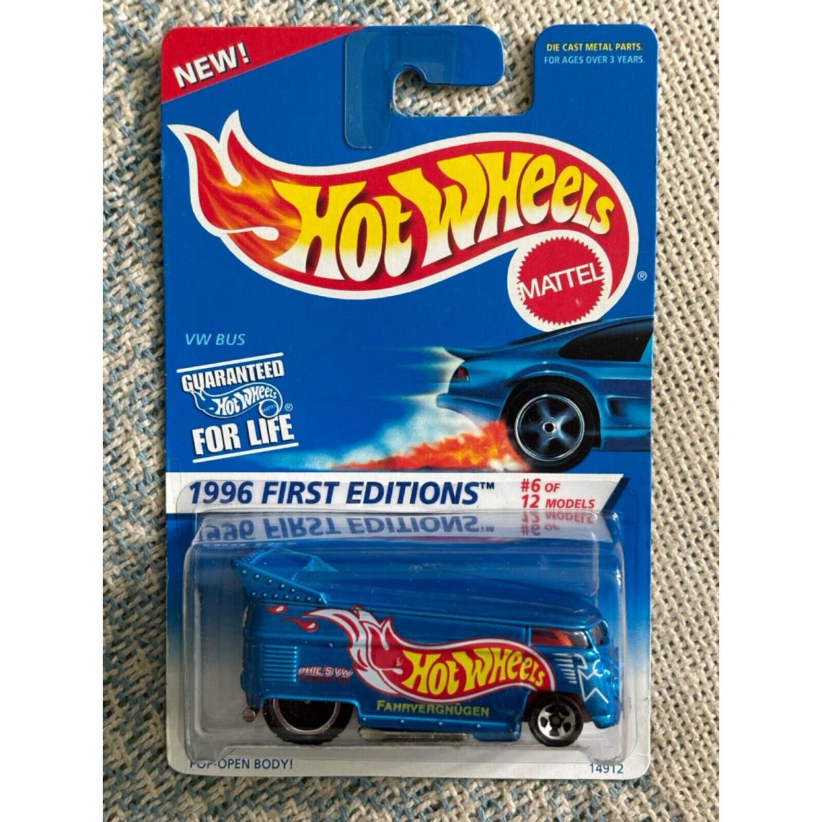 1996 Hot Wheels First Editions Series Volkswagen Drag Bus Fahrvergnugen