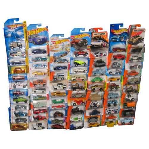 Hot Wheels Matchbox Mattel Mixed Die-cast Toy Cars - Lot of 74 Cars