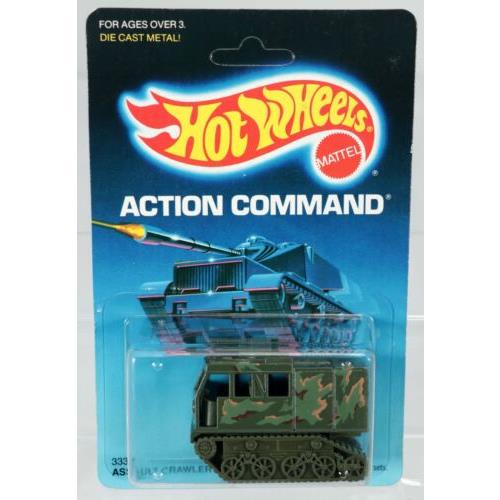 Hot Wheels Assault Crawler Action Command Series 3338 Nrfp 1986 Olive 1:64