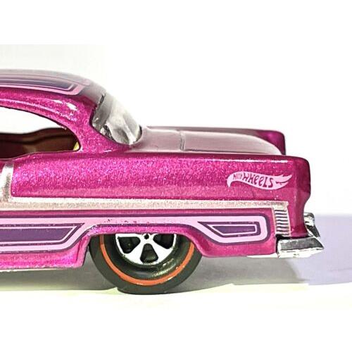 Hot Wheels Flying Customs Pink 55 Chevy Custom Made Redline