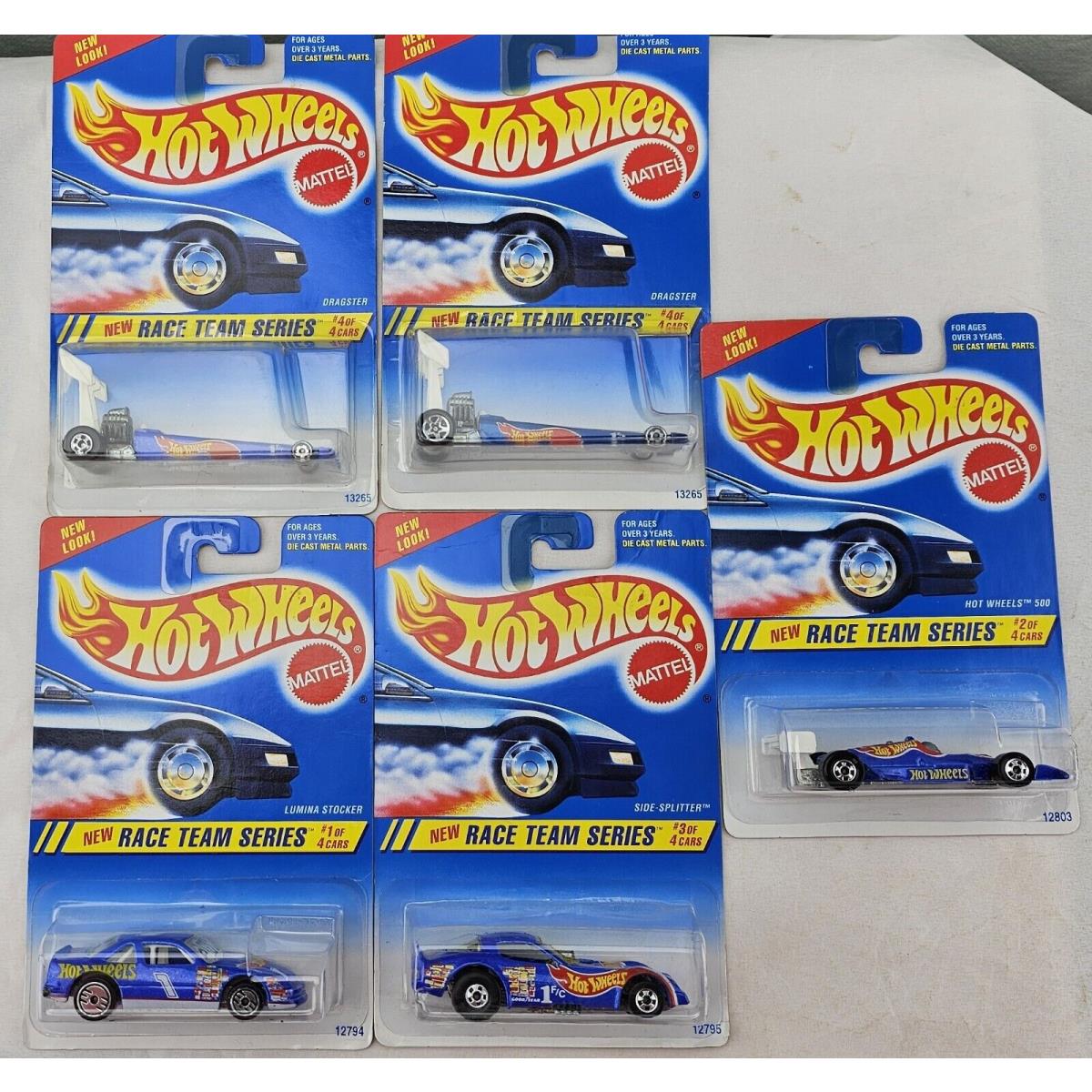 5 Hot Wheels Race Team Series Lumina Stocker 500 Side-splitter Dragster 1995