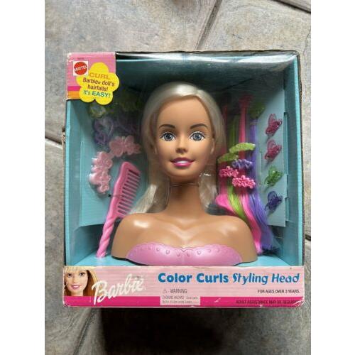 Mattel 2001 Color Curls Barbie Doll Styling Head