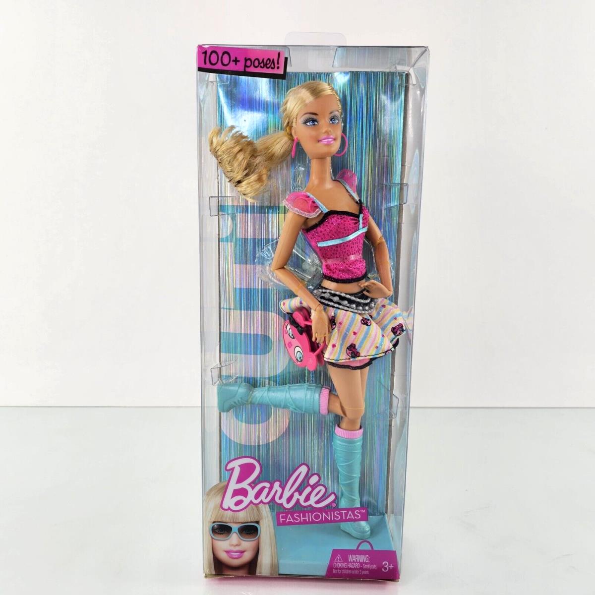 Barbie Fashionistas Cutie Doll R9879 100 Poses Music Video Mattel 2009