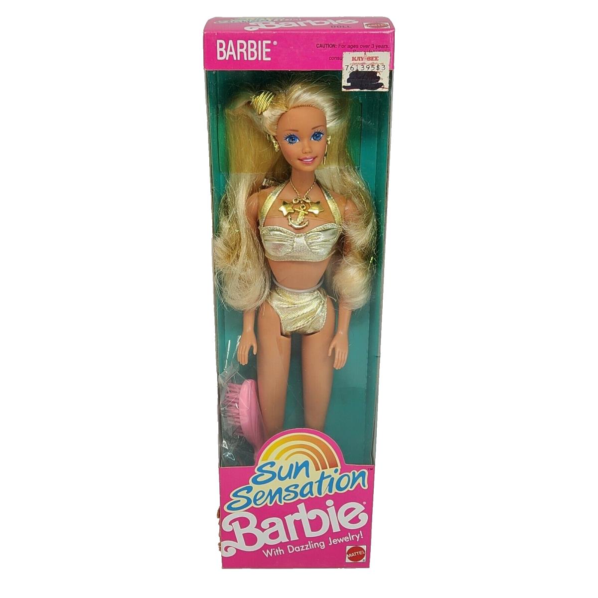 Vintage 1991 Sun Sensation Barbie Doll Mattel 1390 IN Box Nos