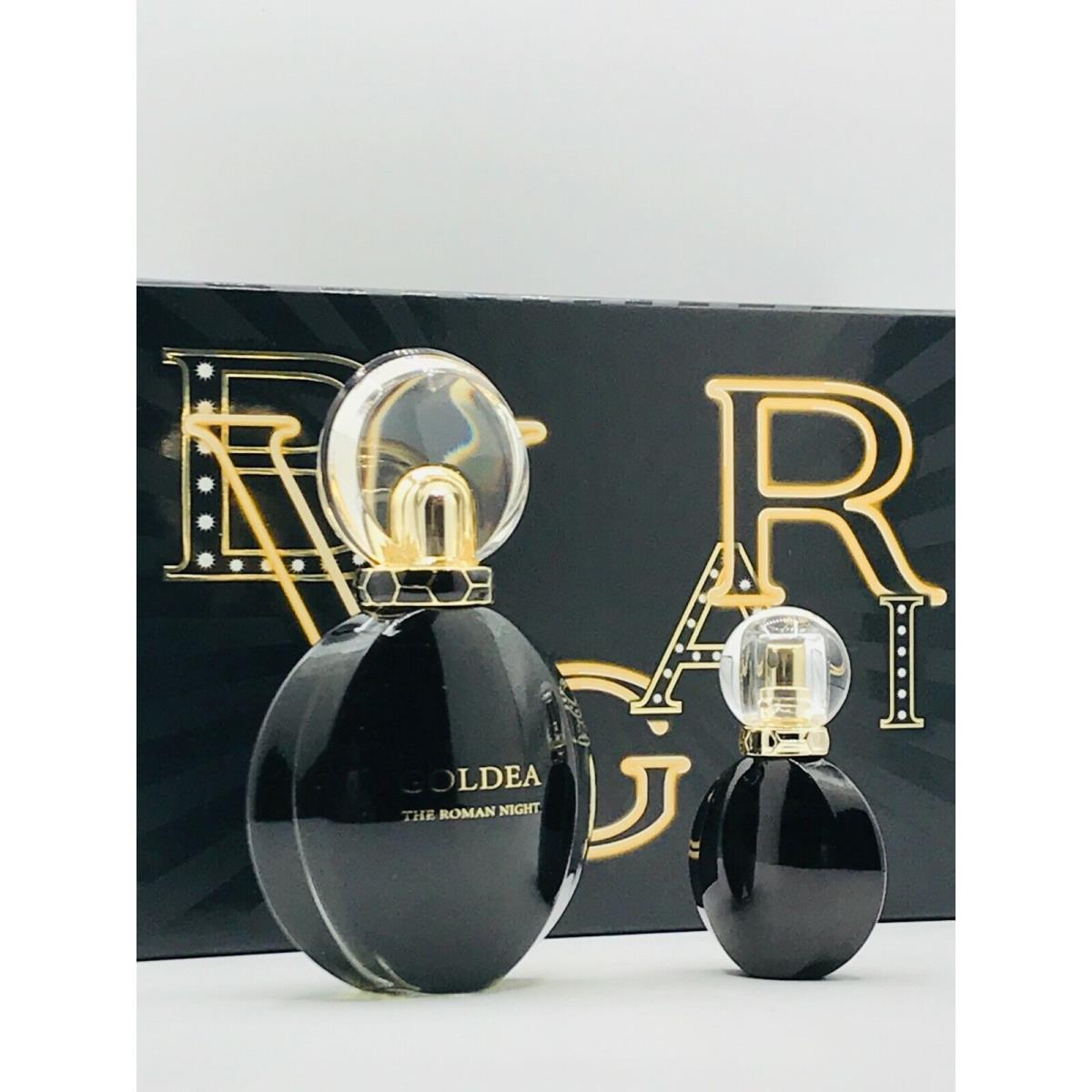 Bvlgari The Roman Night Goldea 2pc Women Set Parfum Spray 2.5 oz and 0.5 oz