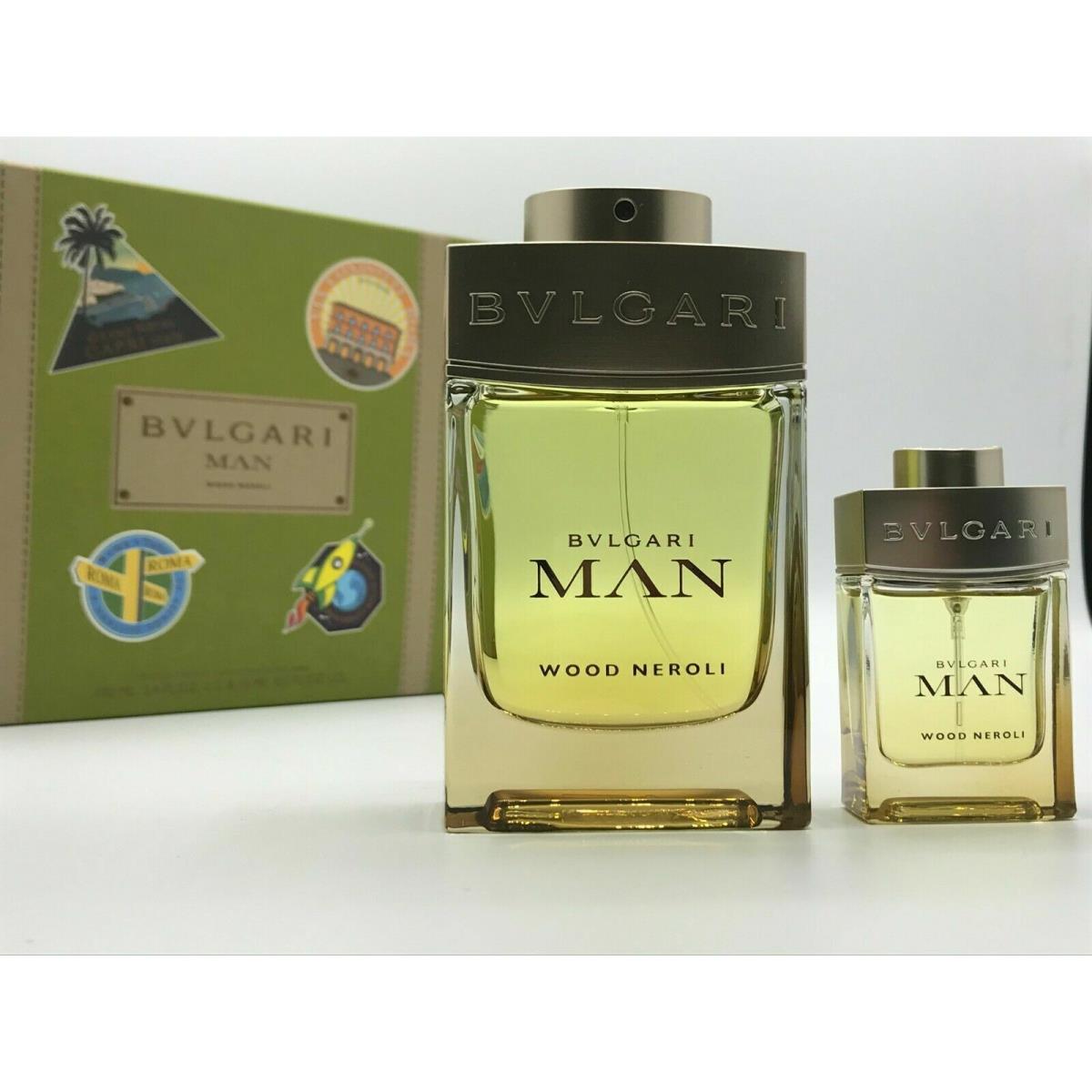 Bvlgari Man Wood Neroli 2pc Set Parfum Spray 3.4 oz and 0.5 oz