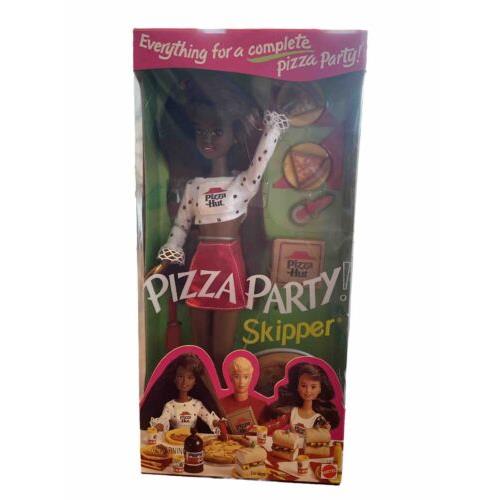 Pizza Party Skipper Doll Barbie Pizza Hut 1990 s Nrfb 12942 African American