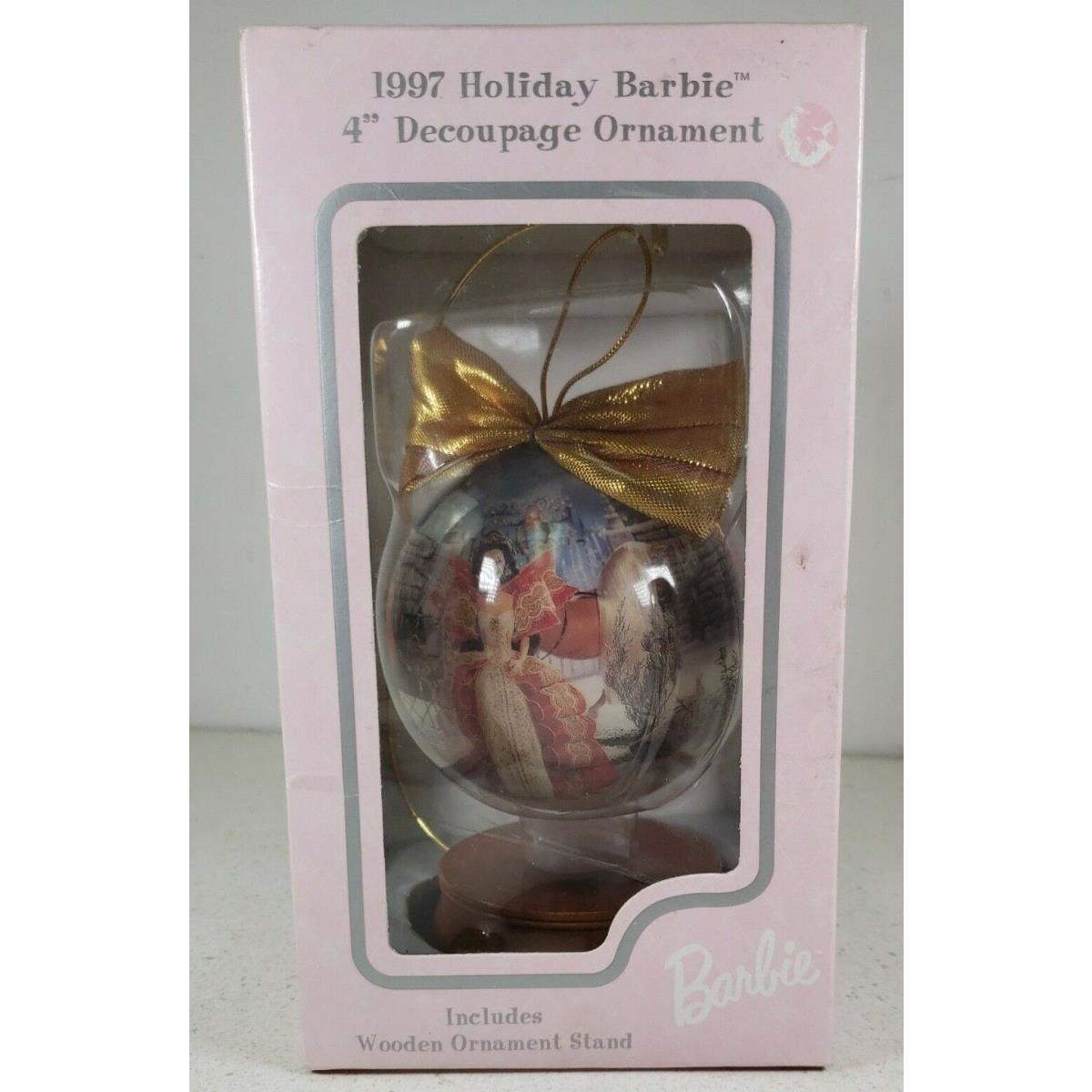1997 Holiday Barbie Decoupage Ornament` Kmart Exclusive