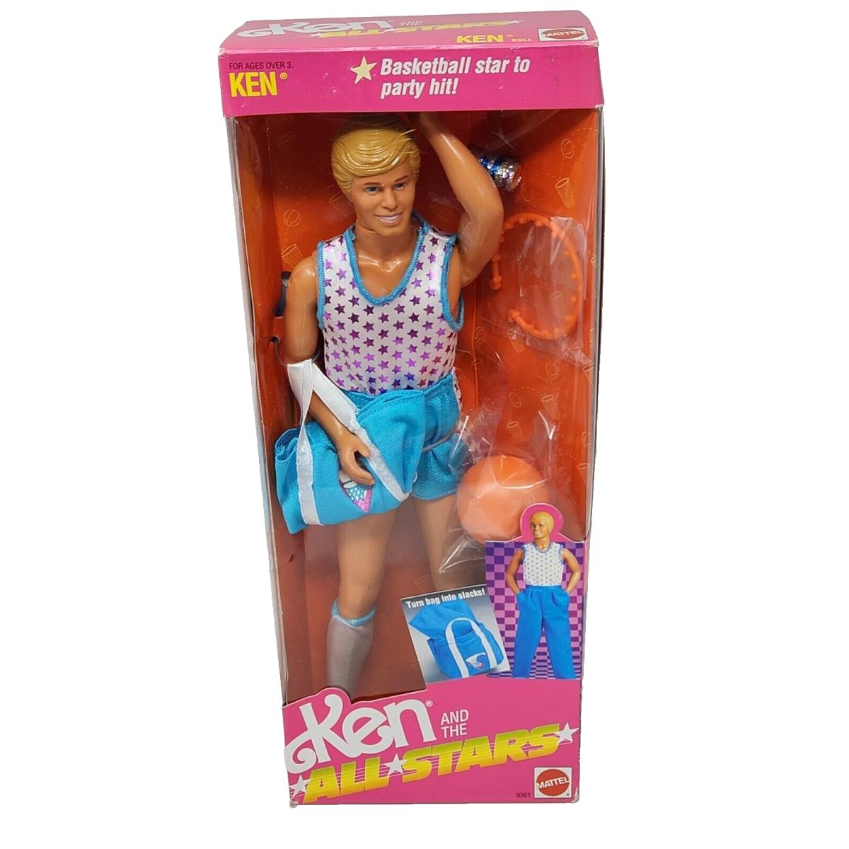 Vintage 1989 Ken and The All Stars Basketball Barbie Doll 9361 Mattel Nos