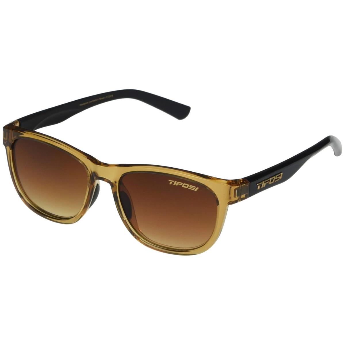 Unisex Sunglasses Tifosi Optics Swank Crystal Brown/Onyx Frame Brown Gradient Lens