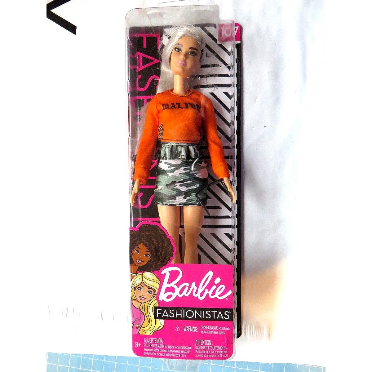 Barbie Fashionistas 107 Platinum Blonde Side Shave Head Malibu Top FXL47